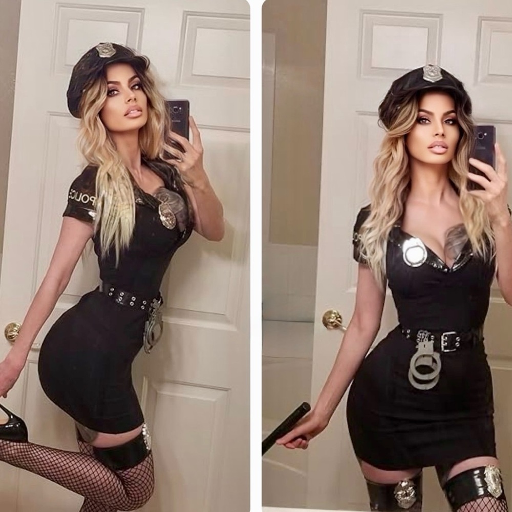 Dreamgirl Police Costume Set Halloween men women officer sexy club bachelor Med